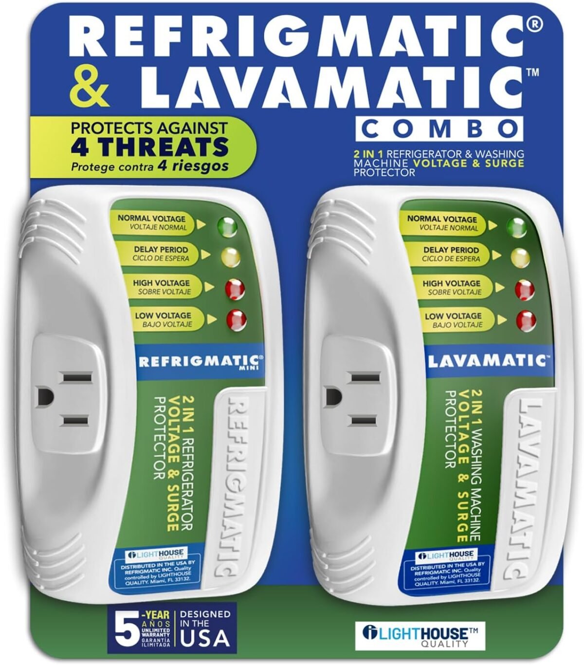 Two electronic voltage surge protector combo  protect your refriger.jpg